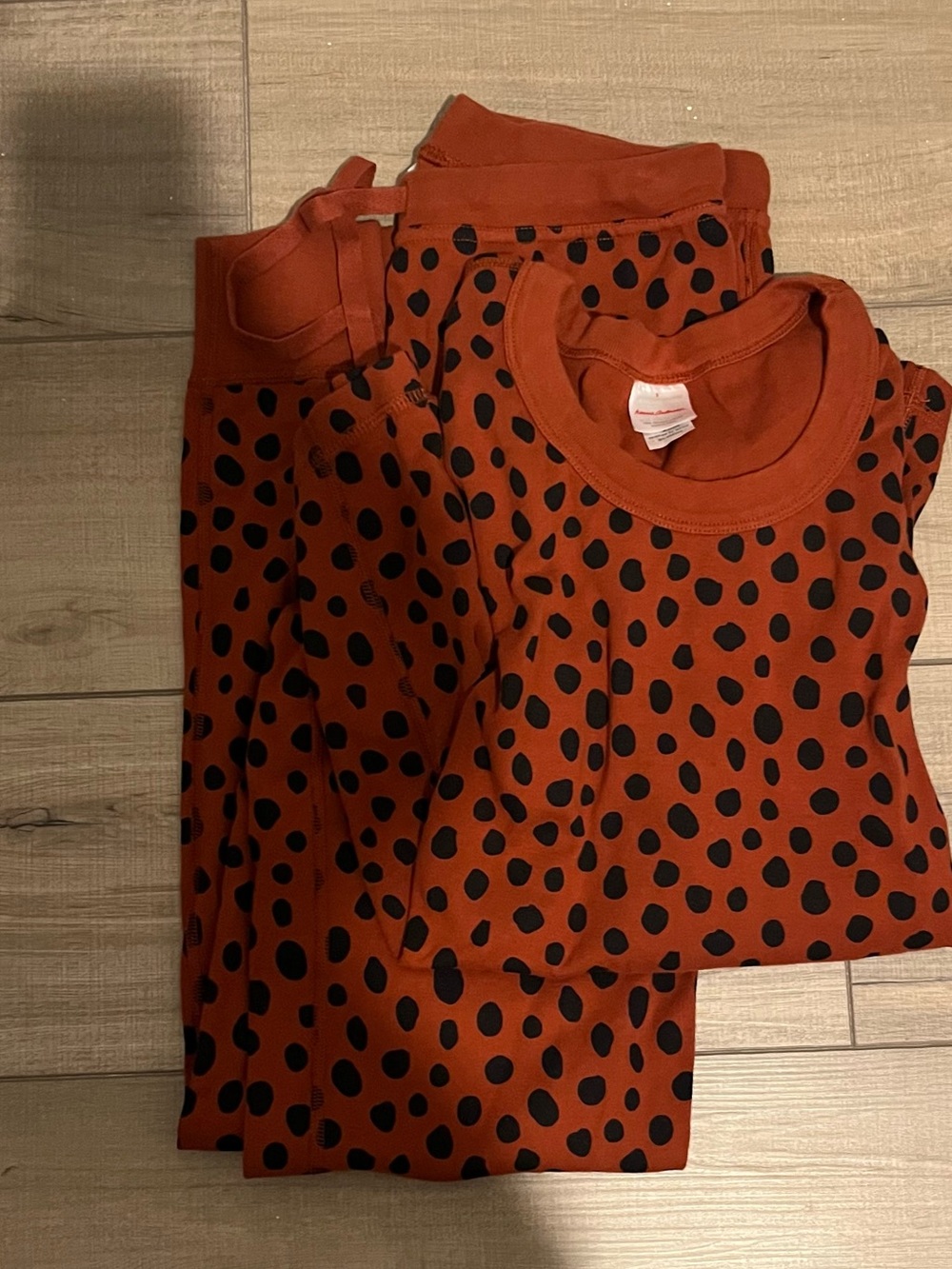 Hanna Andersson Women’s Long John Animal Print Pajama Set Size Small